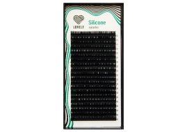 Ресницы черные Lovely «Silicone», изгиб CC