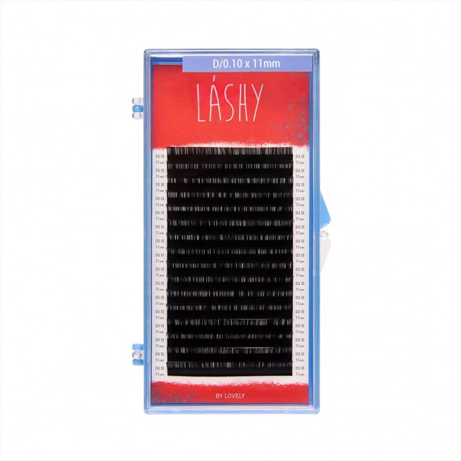 Ресницы черные Lashy «Red», изгиб C, 16 линий