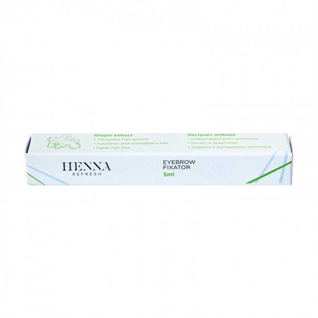 Фиксатор для бровей Henna Refresh «Eyebrow Fixator» с экстрактом имбиря и соевым белком, упаковка