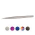 Инструменты для ресниц: изогнутый пинцет для объёмного наращивания ресниц. Цвет: металлик. 