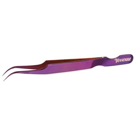 Инструменты для ресниц: изогнутый пинцет для объёмного наращивания ресниц и ламинирования ресниц. Цвет: пурпурное сияние. 