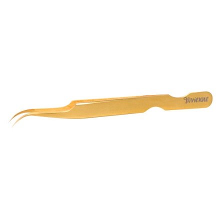 Инструменты для ресниц: изогнутый пинцет для объёмного наращивания ресниц и ламинирования ресниц. Цвет: золотой.